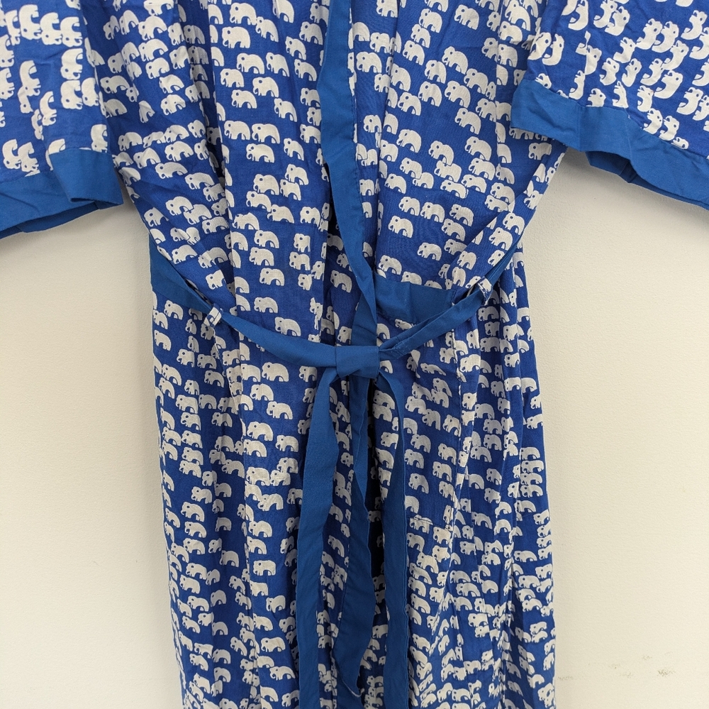 Elephant Bath Robe Cotton Unisex XL - Picture 4 of 6